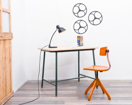 Sedia da ufficio/sedia da architetto dal design industriale, produttore Ama-Elastik, modello 350