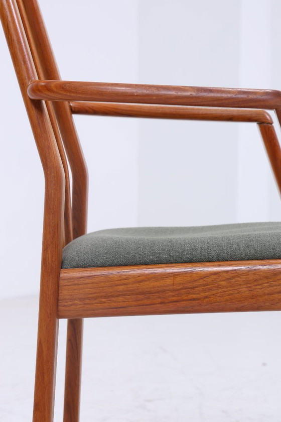 Image 1 of Sedia Dyrlund vintage in teak degli anni '60| poltrona mid-century anni '70 | sedia da cucina retrò #06-49