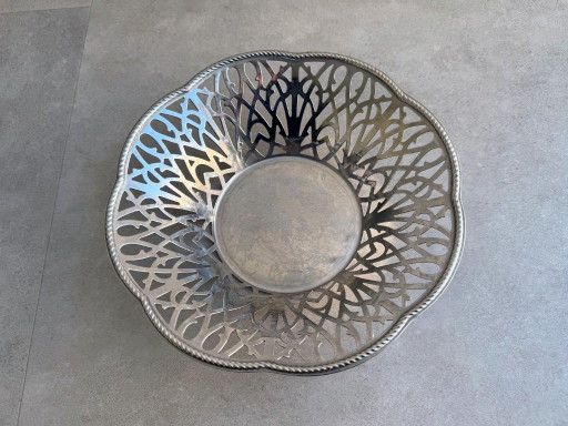 1x Klassischer Vintage-Alessi-Korb / Schale – schalen, Metal, rvs