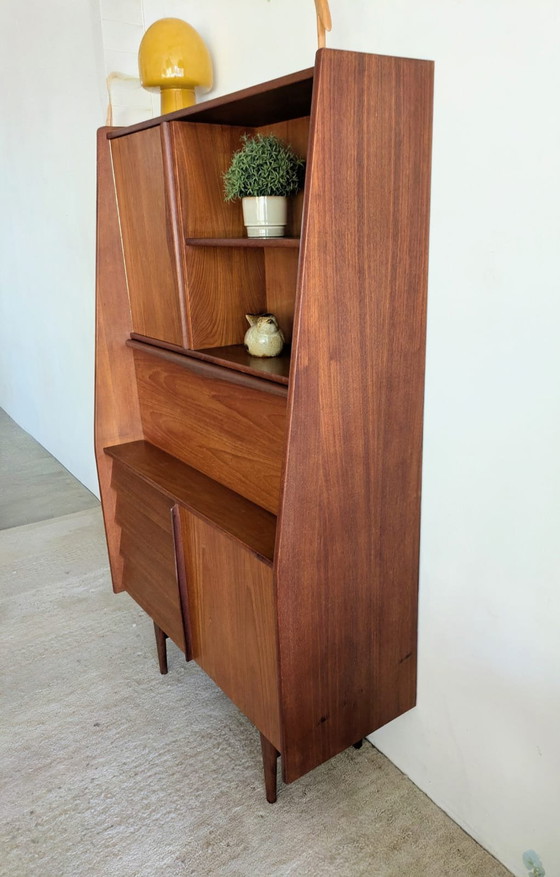 Image 1 of Vintage Teakhouten Highboard, Buffetkast Jaren '60