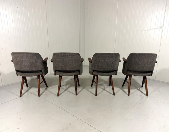 Image 1 of 4 X sillas de comedor Cees Braakman FT30 Pastoe, Países Bajos 1950