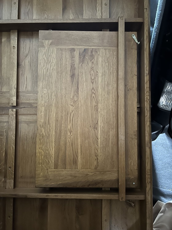 Image 1 of Plain oak extendable table