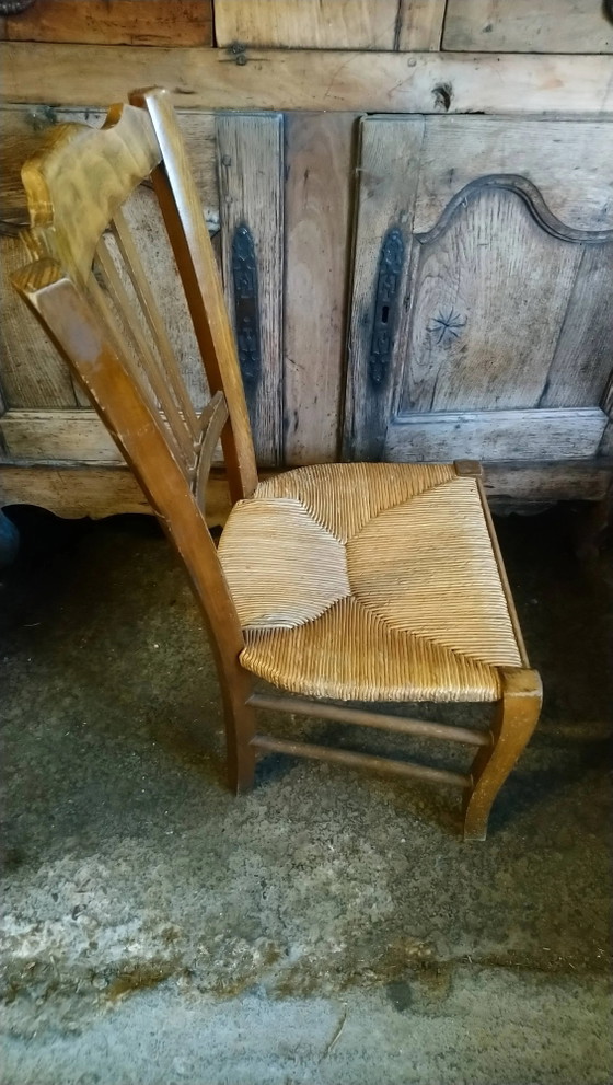Sedia bassa in frassino e paglia – Sedie da pranzo, Wood, Vintage (photo 4 of 6)