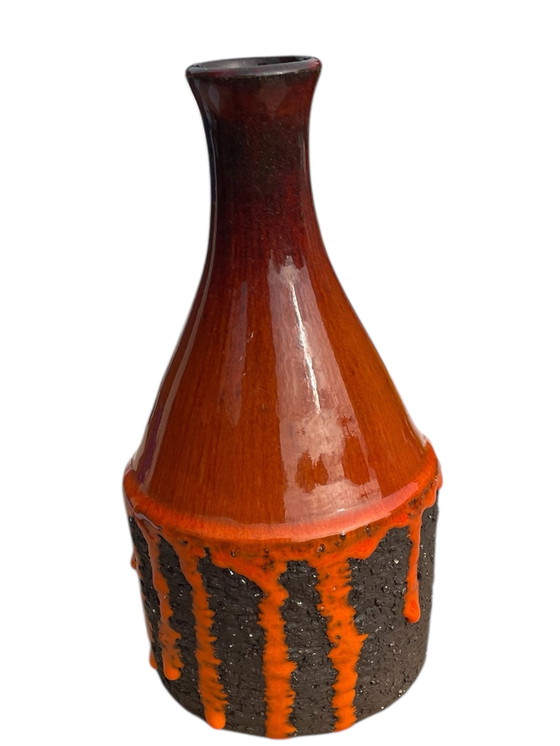 Image 1 of Inger Folmer-Larsen Kingo Ceramics Denemarken Fat-Lava Studio keramische vaas Jaren 70 Pop-Art Design