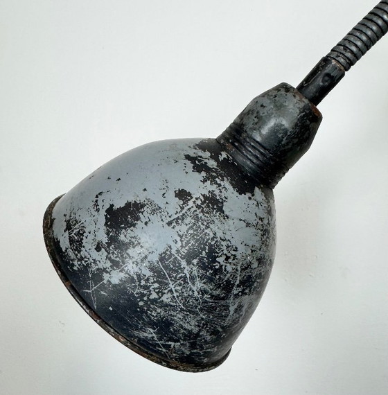 Image 1 of Lampada da parete industriale grigia a forbice di Elektroinstala, anni '60
