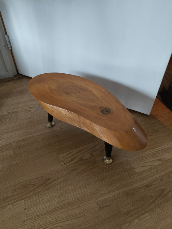 Image 1 of Table d'appoint vintage style tronc d'arbre, design Aubock