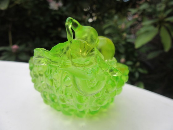 Image 1 of Liuli Gongfang Pate De Verre Small Glass Bowl Trinket Tray, vintage