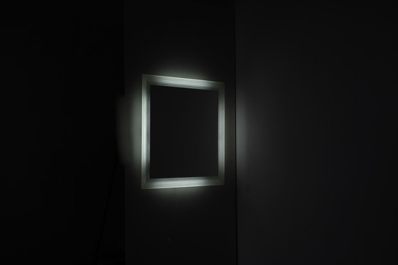 Image 1 of Specchio quadrato vintage in vetro, Italia, anni '70.