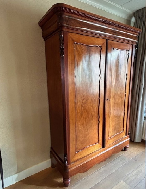 Image 1 of Antique mahogany Biedermeier maid's cupboard