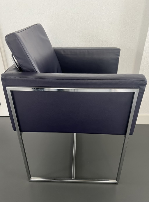 4 chaises de salle à manger en cuir Harvink.