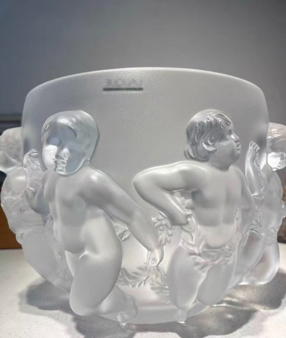 Image 1 of Lalique Luxembourg Angel Crystal Planter