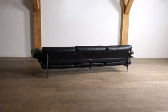 Divano tre posti Diesis in pelle nera di Antonio Citterio per B&B Italia, anni '70 – Divani 3 posti, Leather (photo 11 of 16)