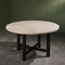Tafel van fossiele steen met metalen frame, België – vergadertafel