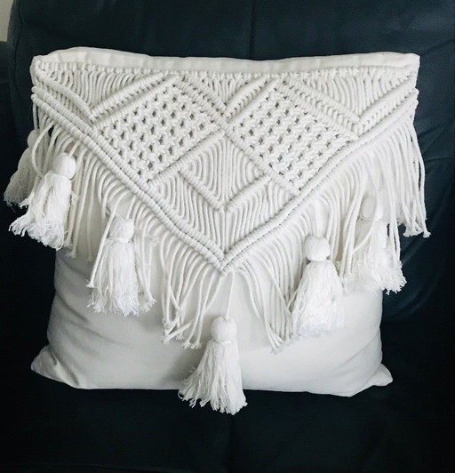 Bohemian macramé cushion