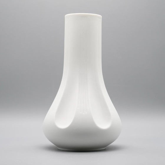 Image 1 of ARCHAIS Vasen-Duo Heinrich Fuchs Hutschenreuther 60er–70er Jahre Op-Art Biskuitporzellan