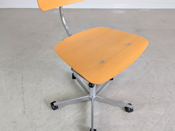 Image 1 of Sedia da ufficio Fritz Hansen, Jørgen Rasmussen design KEVI, sedia in legno