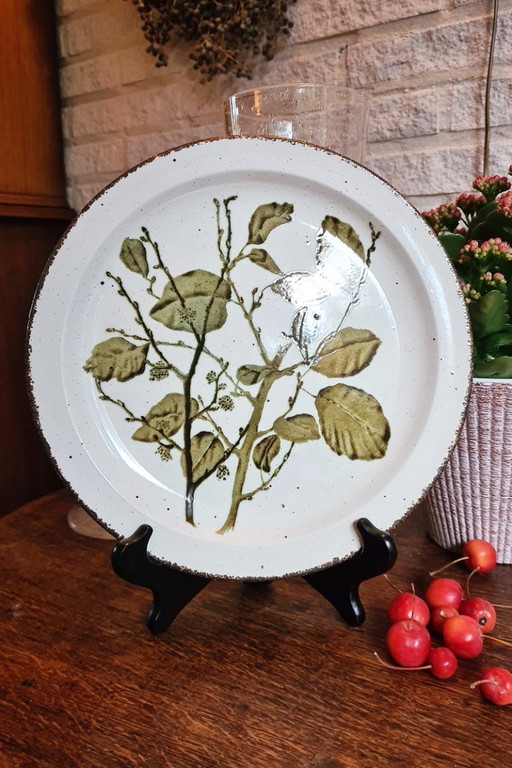 1 bordure de feuilles vertes Midwinter Stonehenge 26,3 cm. allant du four à la table