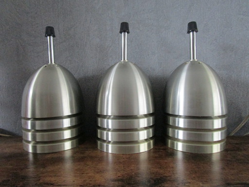 3 Vintage Deens Design Hanglampen.