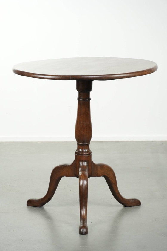 Image 1 of Table d'appoint/table basse anglaise ancienne en chêne, datant de la fin du XVIIIe siècle