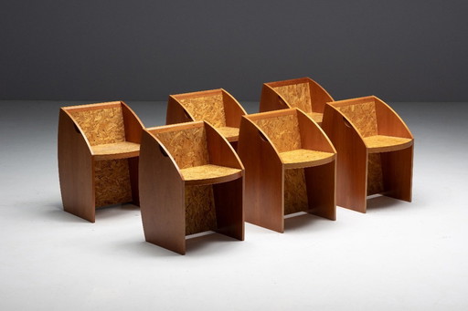 Chaises géométriques postmodernes, Italie, années 1980