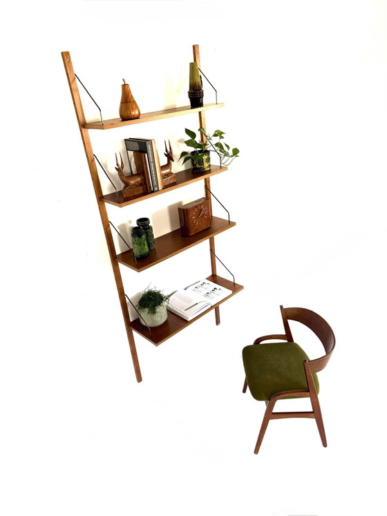 Sistema di pareti in teak danese vintage anni '60 – Armadi a muro, Wood, Brass (photo 5 of 12)