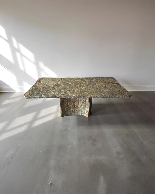 Vintage Fior di Pesco marmeren eettafel, Italië 1980