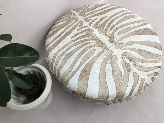 Image 1 of Tavolino da caffè, tavolo da lavoro in legno, tavolo resistente, pouf imbottito, panca Zebra, tavolo retrò (36 x 90 cm)