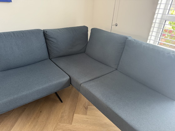 Image 1 of Goossens Corner sofa blue fabric adjustable