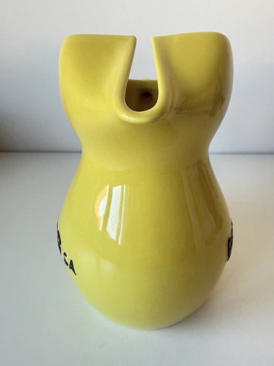 Brocca Pubblicitaria BERGER SA – Ceramica Gialla – Pastis – Anni '50/'60 – Bicchieri e caraffe (photo 4 of 6)