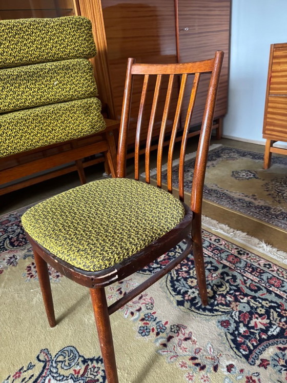 Image 1 of Belmondo Dining Table and 4 Chairs Mid-Century Czechoslovakia