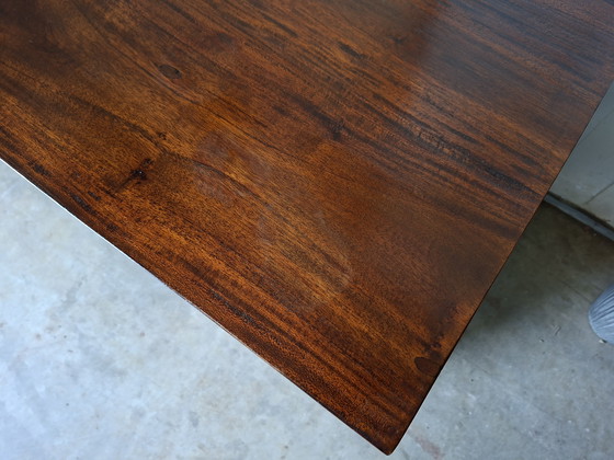 Image 1 of Classic mahogany writing desk, partner desk, writing table, dimensions 150x75cm and 79cm high.