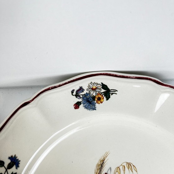 Lot de 8 assiettes à dessert "Agreste" Sarreguemines, XXe s. – Vaisselle, Ceramic, Vintage (photo 8 of 9)