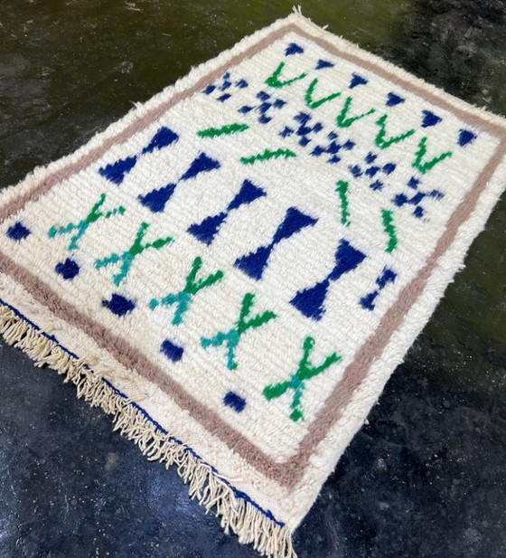 Mini Tapis Artisanal En Laine 100cmx200cm – Rugs & carpets, Cotton (photo 5 of 7)