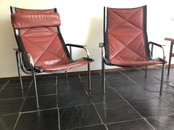 Image 1 of 2 lounge stoelen Hans Eichenberger voor Strässle International