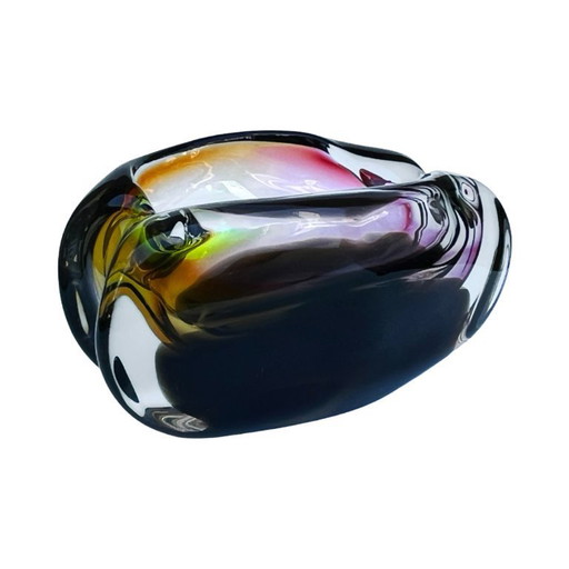 Cendrier conçu par M. Velíšková, Skrdlovice Glassworks Tchécoslovaquie 1960