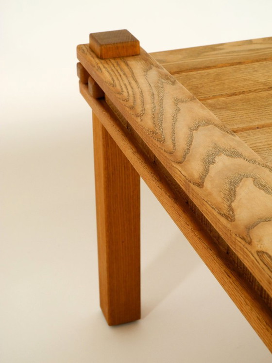 Image 1 of Salontafel uit de "Farmer Collection" uit de jaren 60 van Gerd Lange voor Bofinger, gemaakt van lichtbruin gebeitst essenhout.