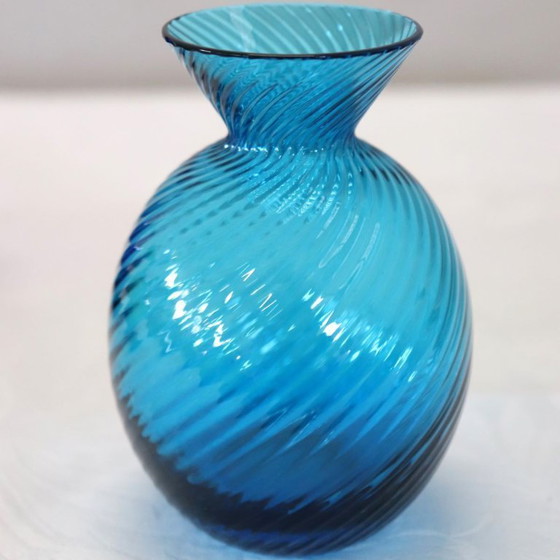 Image 1 of Small Murano Glass Vase Signed Venini 2012 with Original Label, set of 3