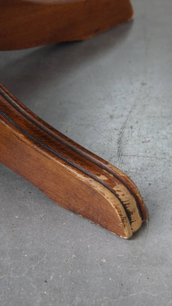 Image 1 of Sedia da ufficio chesterfield regolabile in altezza in pelle di vacchetta rossa