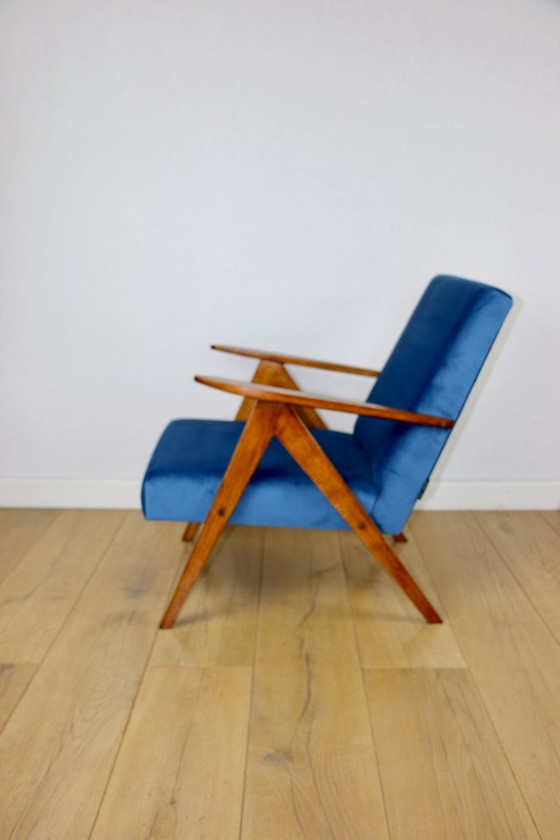 Image 1 of B-310 VAR fauteuil zeeblauw fluweel - 2 stuks beschikbaar