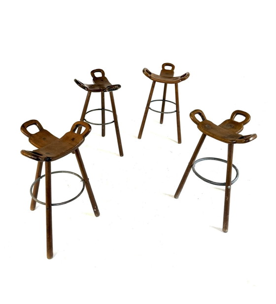 Image 1 of 4 sgabelli da bar vintage Marbella, Conoform anni '60