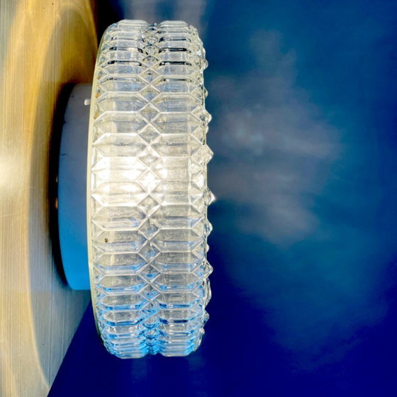 Image 1 of Lámparas de techo o pared empotradas con cristales redondos y clavos, década de 1990, juego de 2