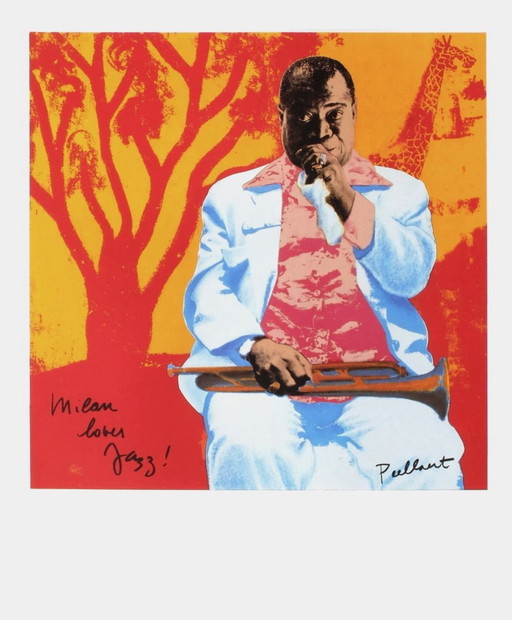 Guy PEELLAERT Louis Armstrong en África cartel original 1995