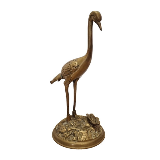 Vintage Brass Heron