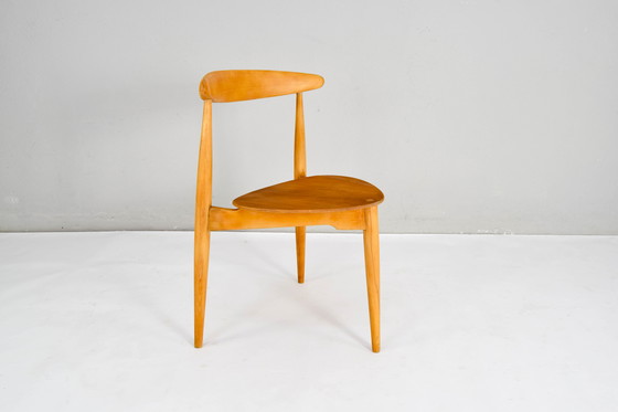 Image 1 of Fh4103 Heart Dining Chairs By Hans Wegner For Fritz Hansen, Denmark, 1950S, Set Of 4