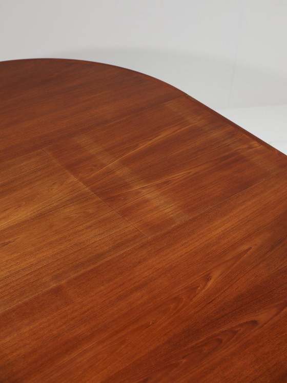 Image 1 of Henry Rosengren Hansen round extendable teak dining table