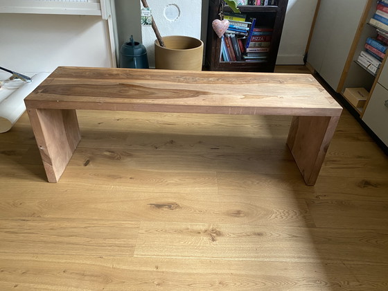 Image 1 of Mooi eikenhouten bankje voor aan de eettafel 