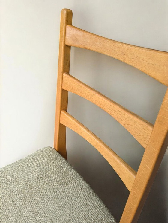 Image 1 of Rarità! 2x sedia da cucina/sala da pranzo vintage degli anni '60, sedia a pioli, made in Germany