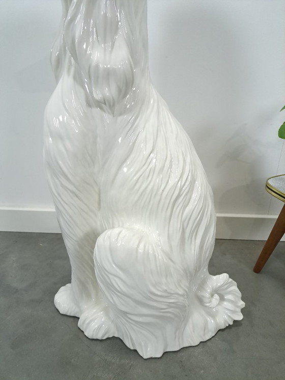 Image 1 of Large Italian ceramic statue of a dog
