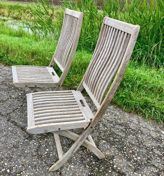 Image 1 of 2x Gloster tuinstoelen