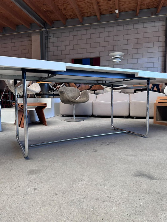 Thonet S 1072 SERIOUS Tisch, Glen Oliver – Esstische, Holz, Chrom (photo 4 of 10)